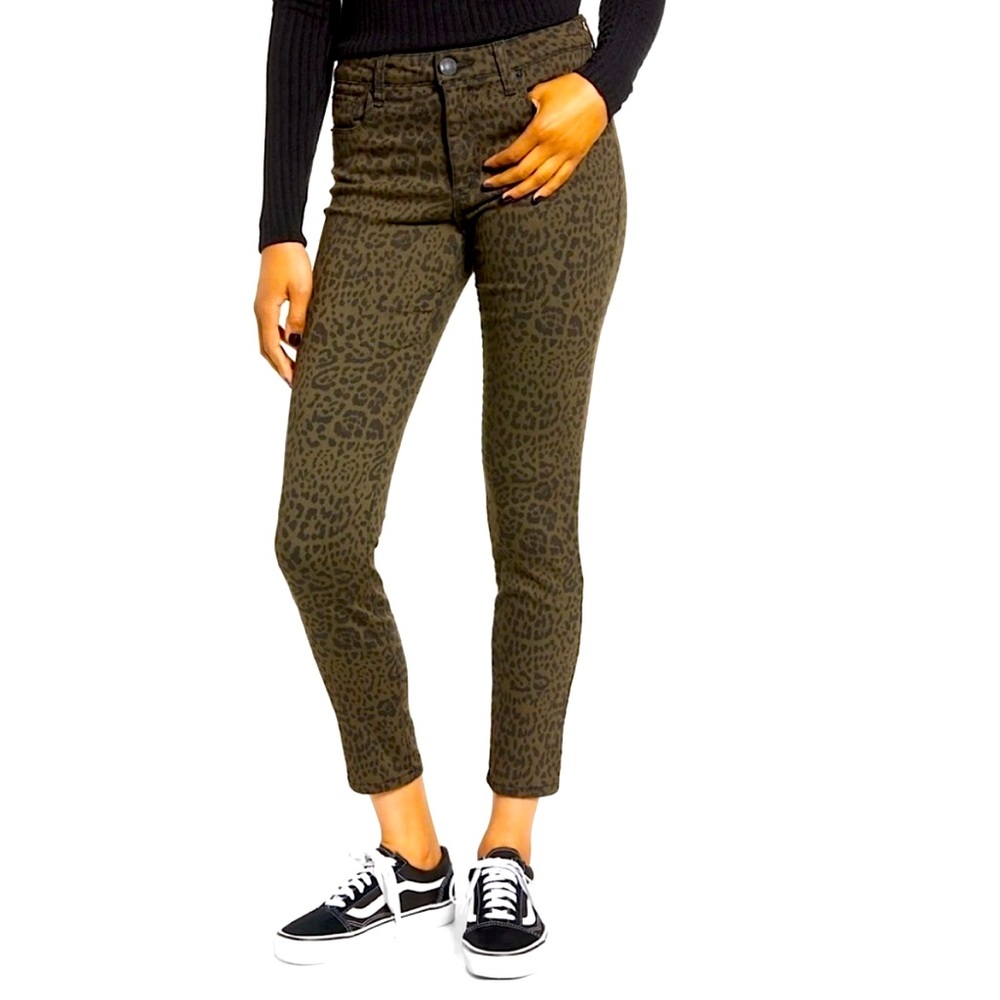 STS Blue Ellie High Waist  Leopard Spotted 5-Pocket Cropped Jeggings Size 24